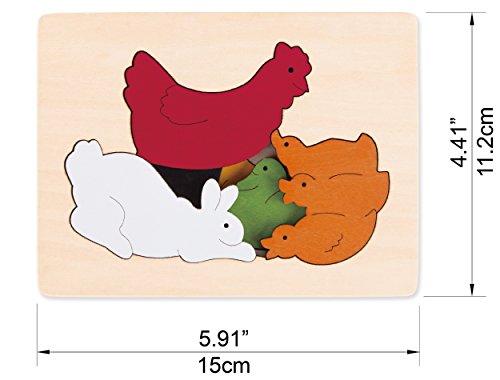 Hape Puzzle Chicken and Friends puzzle a strati