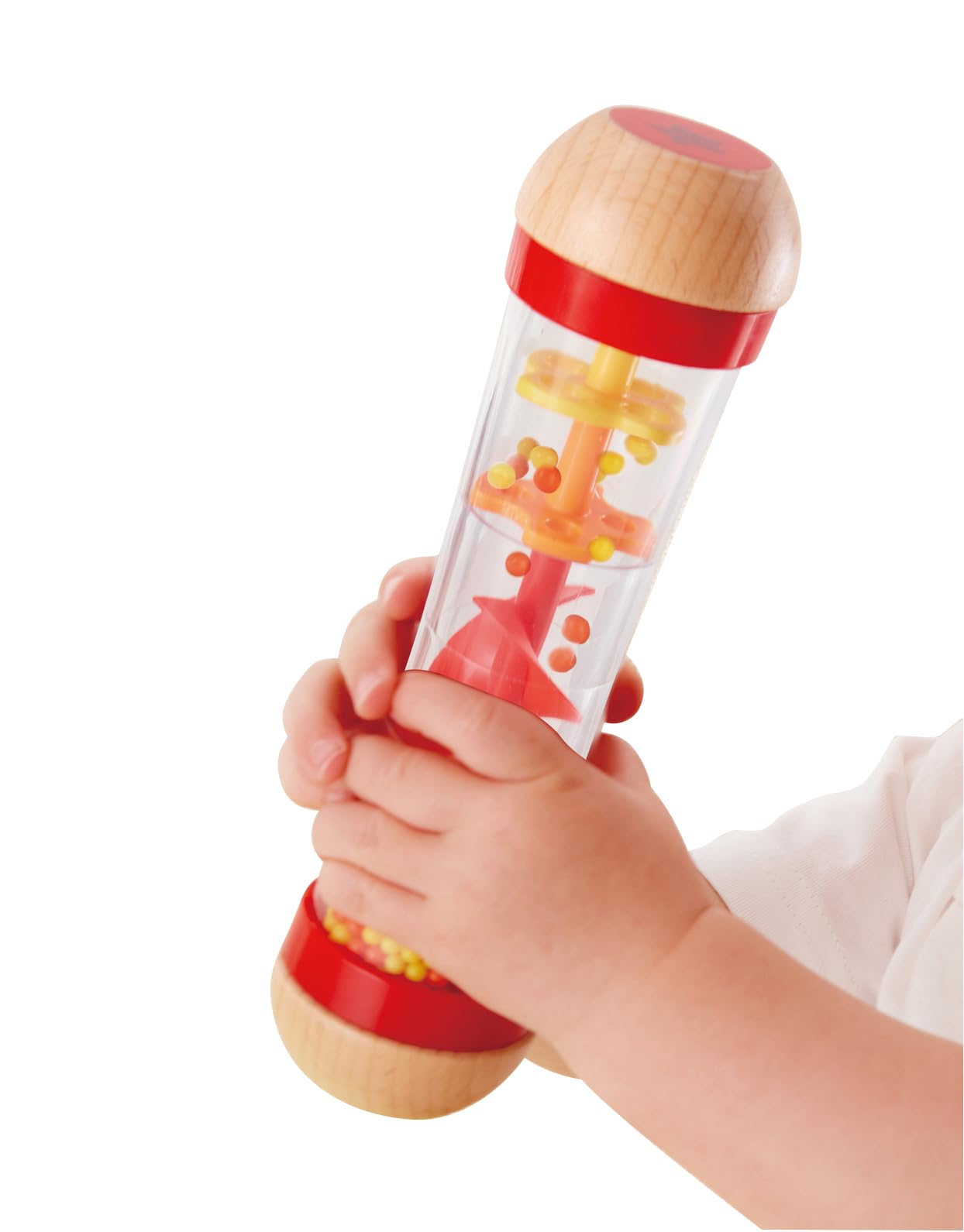 Hape Giochi musicali Cascata di Perline bastone della pioggia rosso