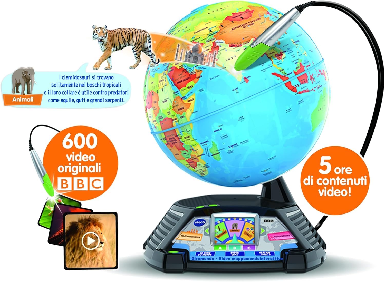 VTech Giocattoli 6 anni e + Giramondo Video Mappamondo interattivo