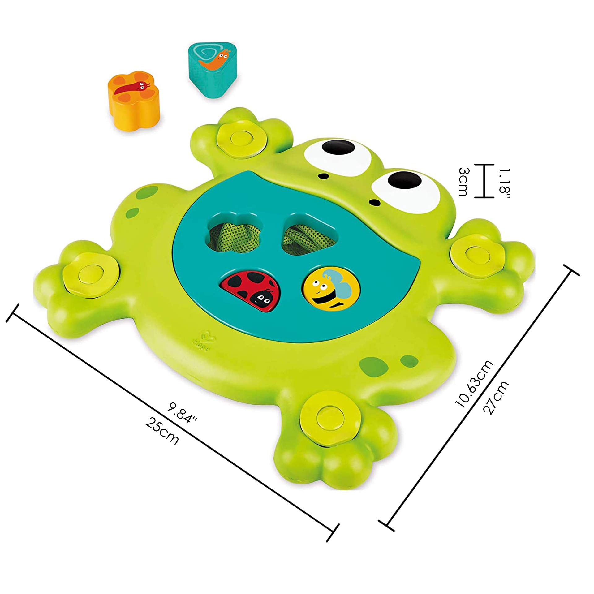 Hape Giochi da bagno Feed-Me Bath Frog rana da bagno multicolore E0209