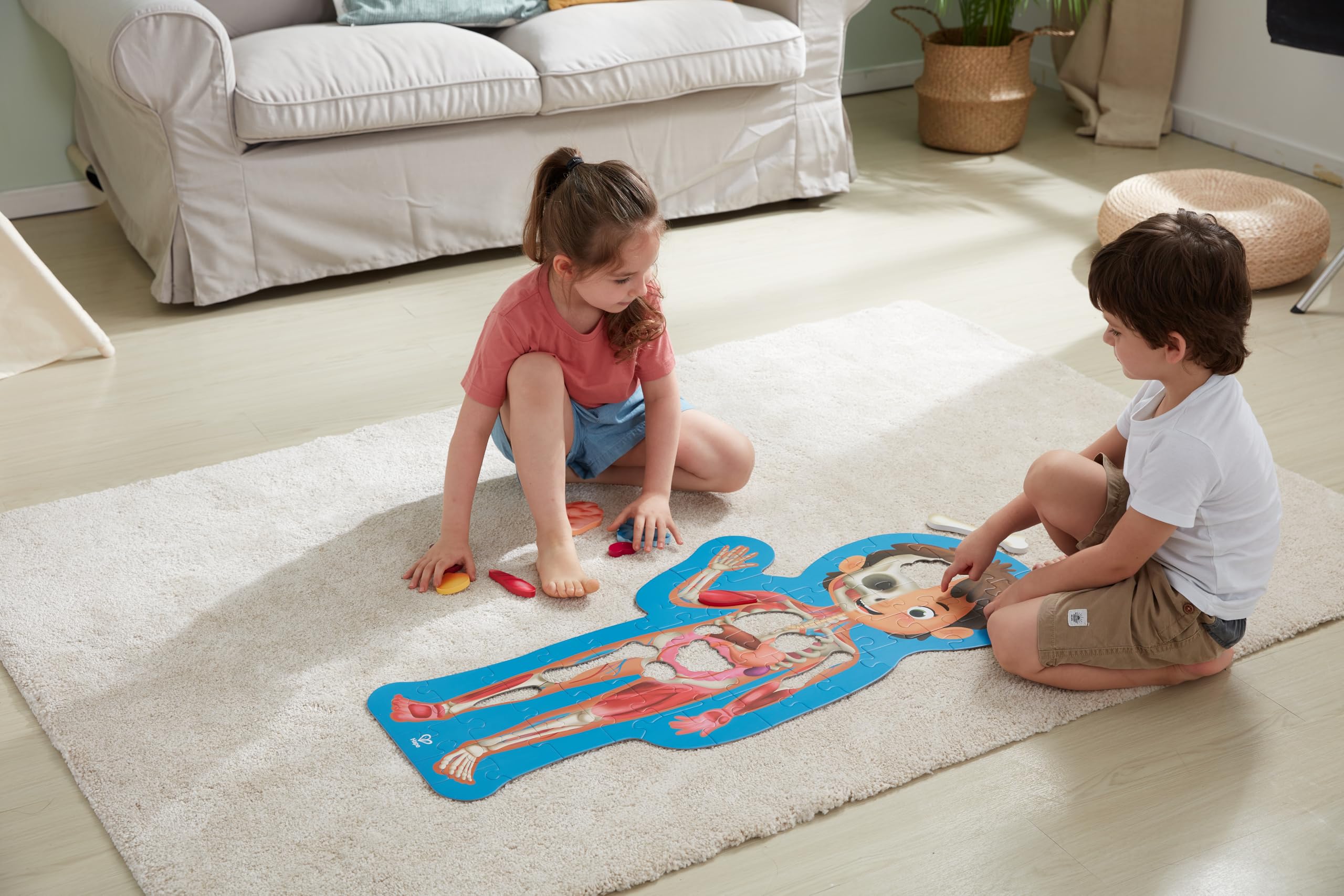 Hape Puzzle Corpo umano puzzle 50 pezzi 100x50 cm