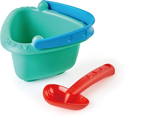 Hape E4089 Secchio e Pala da Spiaggia set spiaggia per bambini con bordi arrotondati
