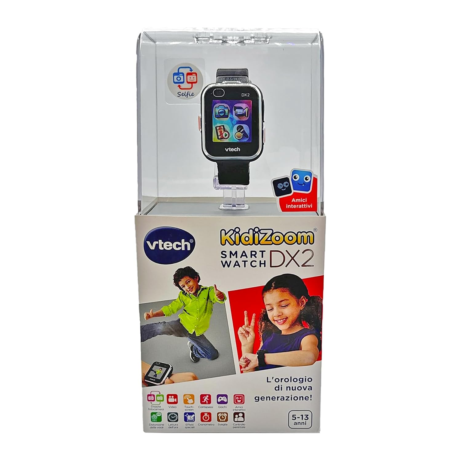 VTech Kidizoom Smartwatch DX2 smartwatch nero con doppia fotocamera