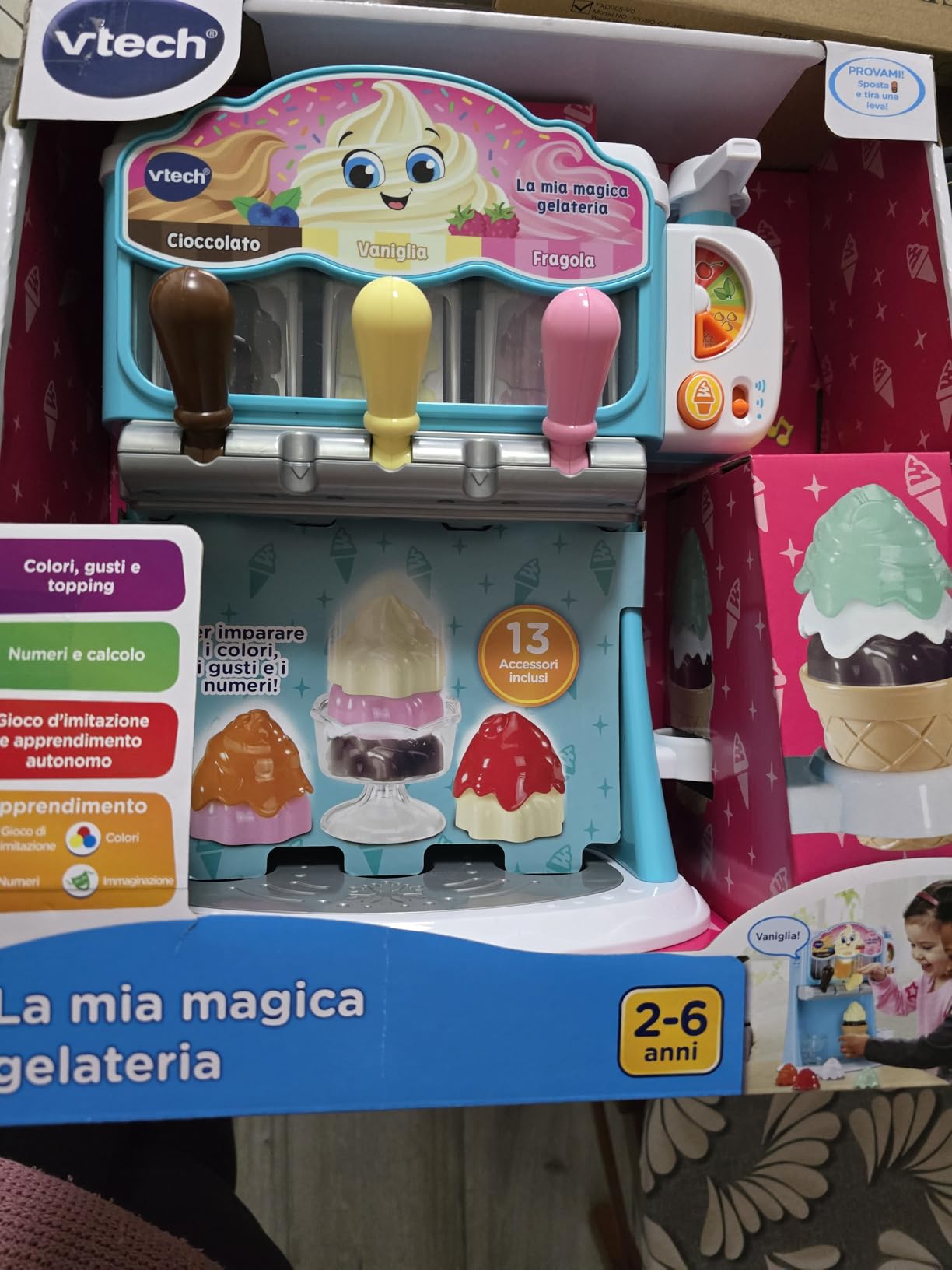 VTech La Mia Magica Gelateria, gelatiera giocattolo con 12 accessori