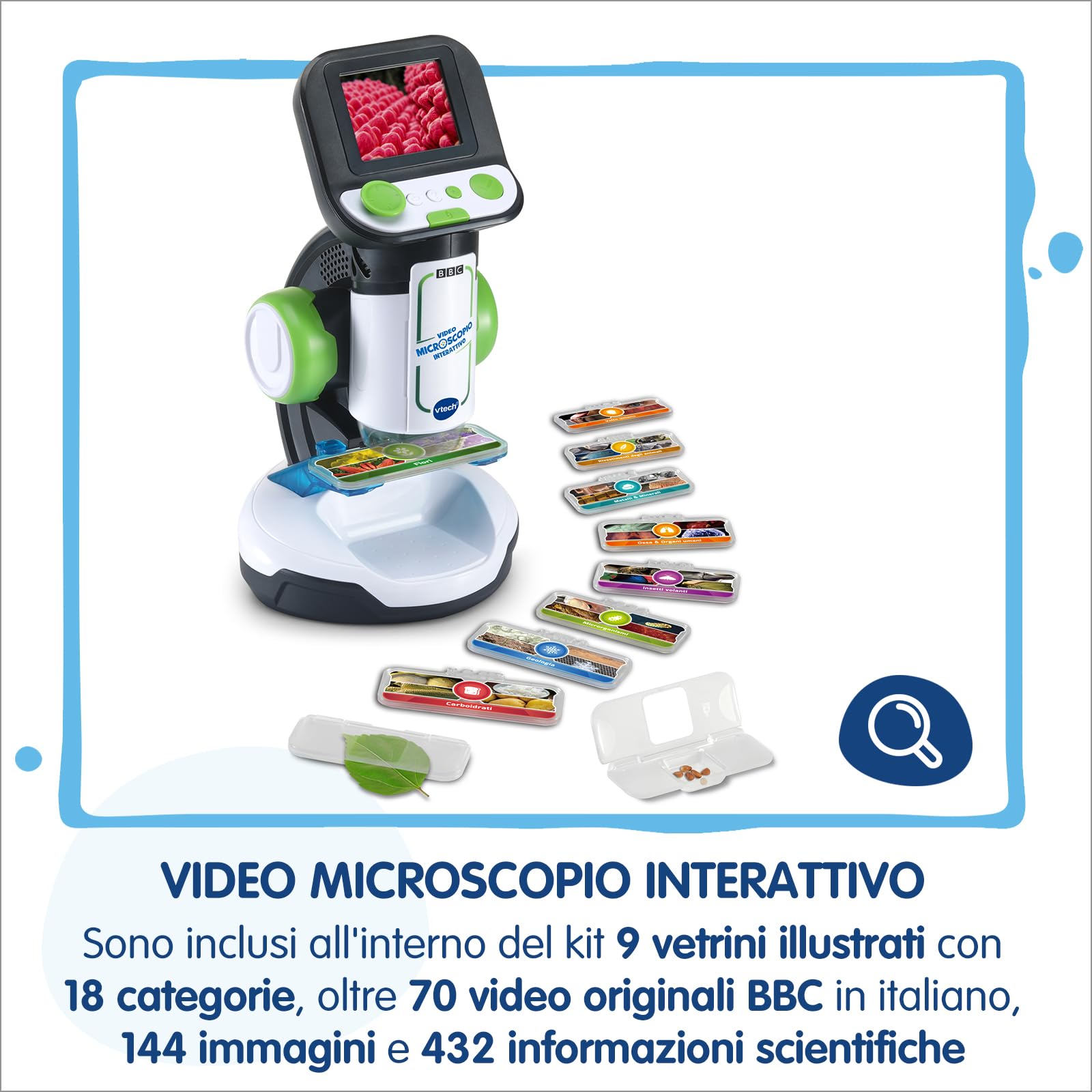 VTech Giocattoli 6 anni e + Video Microscopio Interattivo Digitale bambini 7-99 anni microscopio
