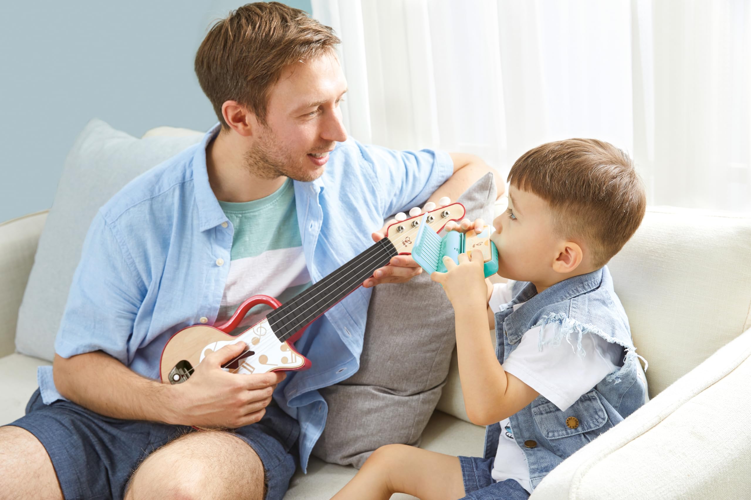 Hape Giochi musicali Armonica di accompagnamento con luci lampeggianti