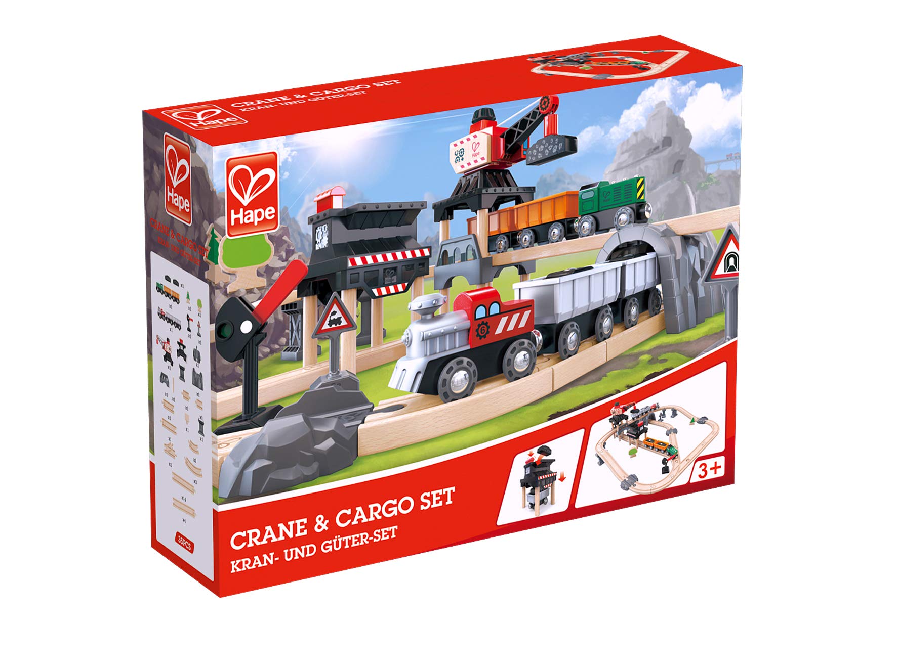 Hape Treno pista miniera con gru magnetica e trenini