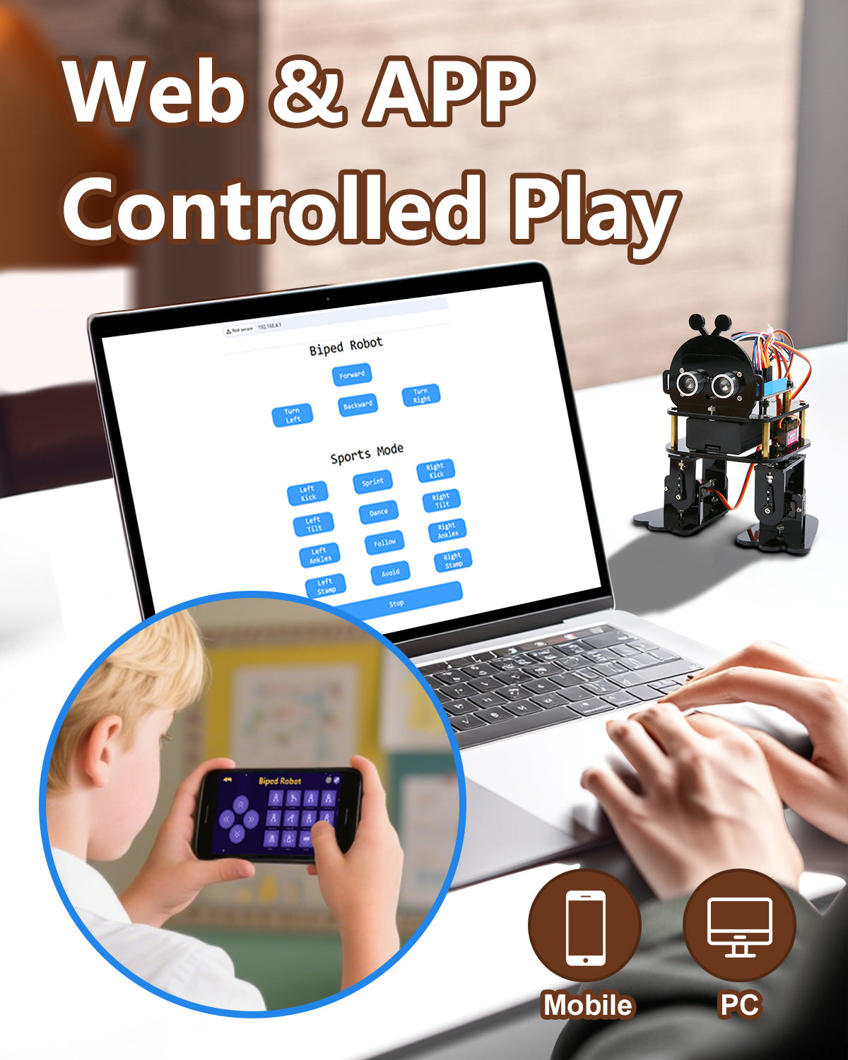 ACEBOTT Inventor Series QD021 kit robot bipede bionico ESP32