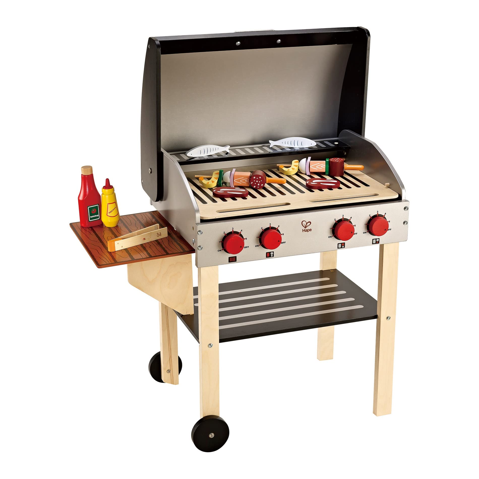 Hape Cucina e accessori E3127 Griglia del Buongustaio barbecue in legno