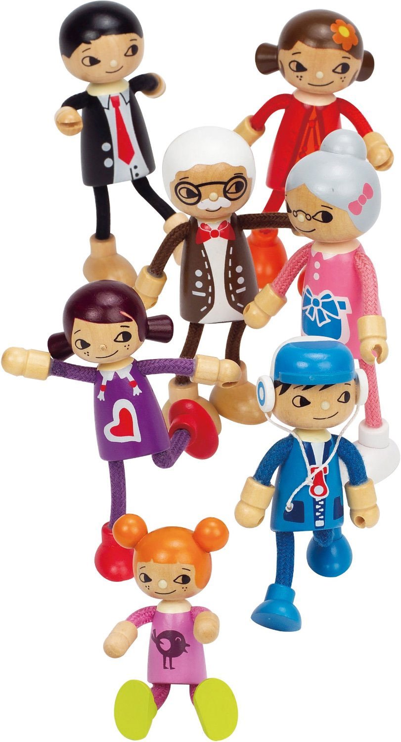 Hape Case delle bambole e accessori Bambola di legno Papà bambola arti flessibili