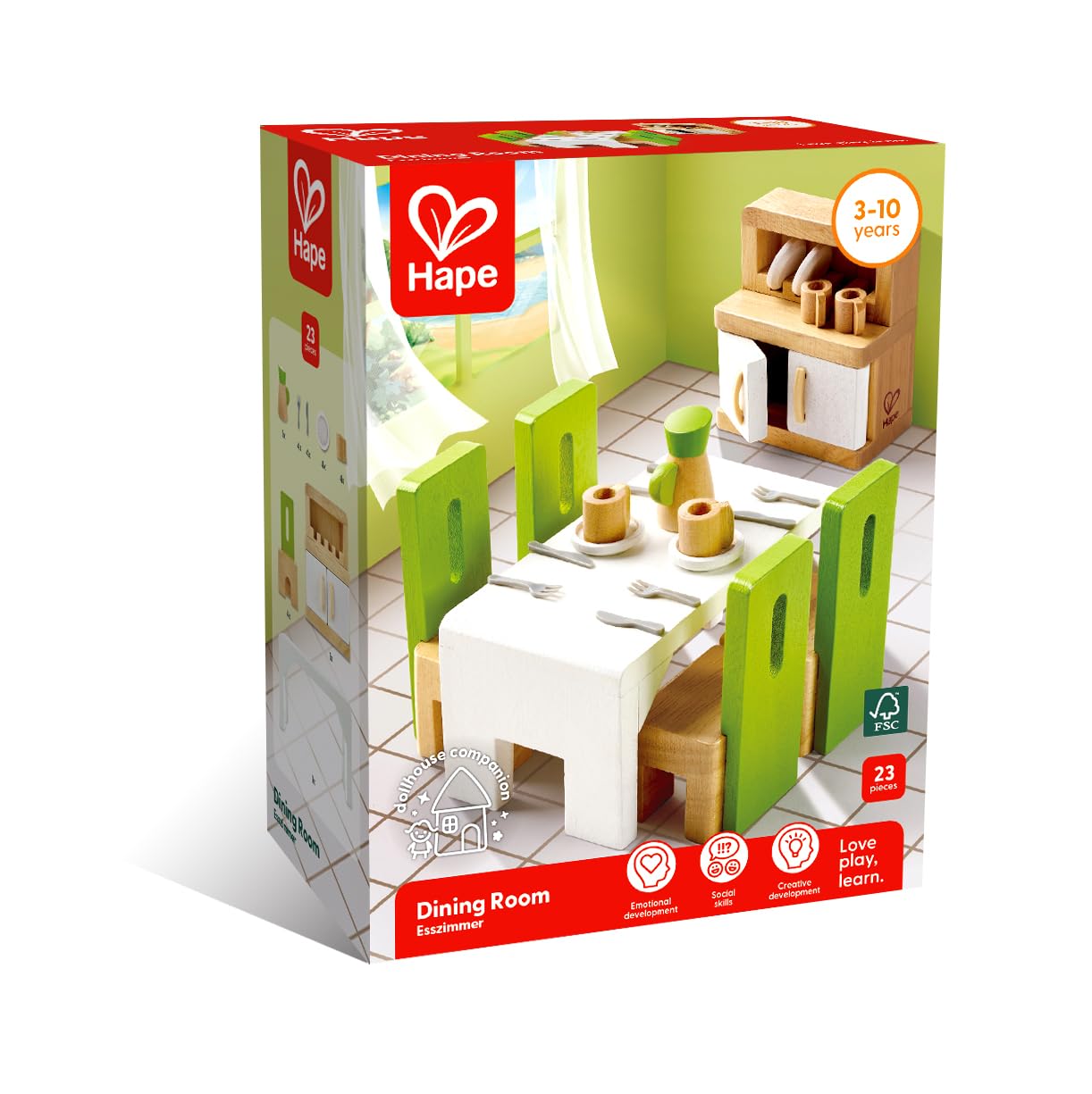 Hape Mobili Sala da Pranzo per la casa delle bambole in legno