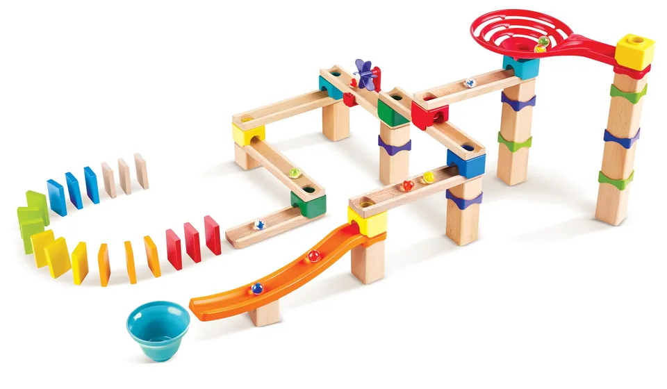 Hape Quadrilla Base pista per biglie 50 pezzi in legno