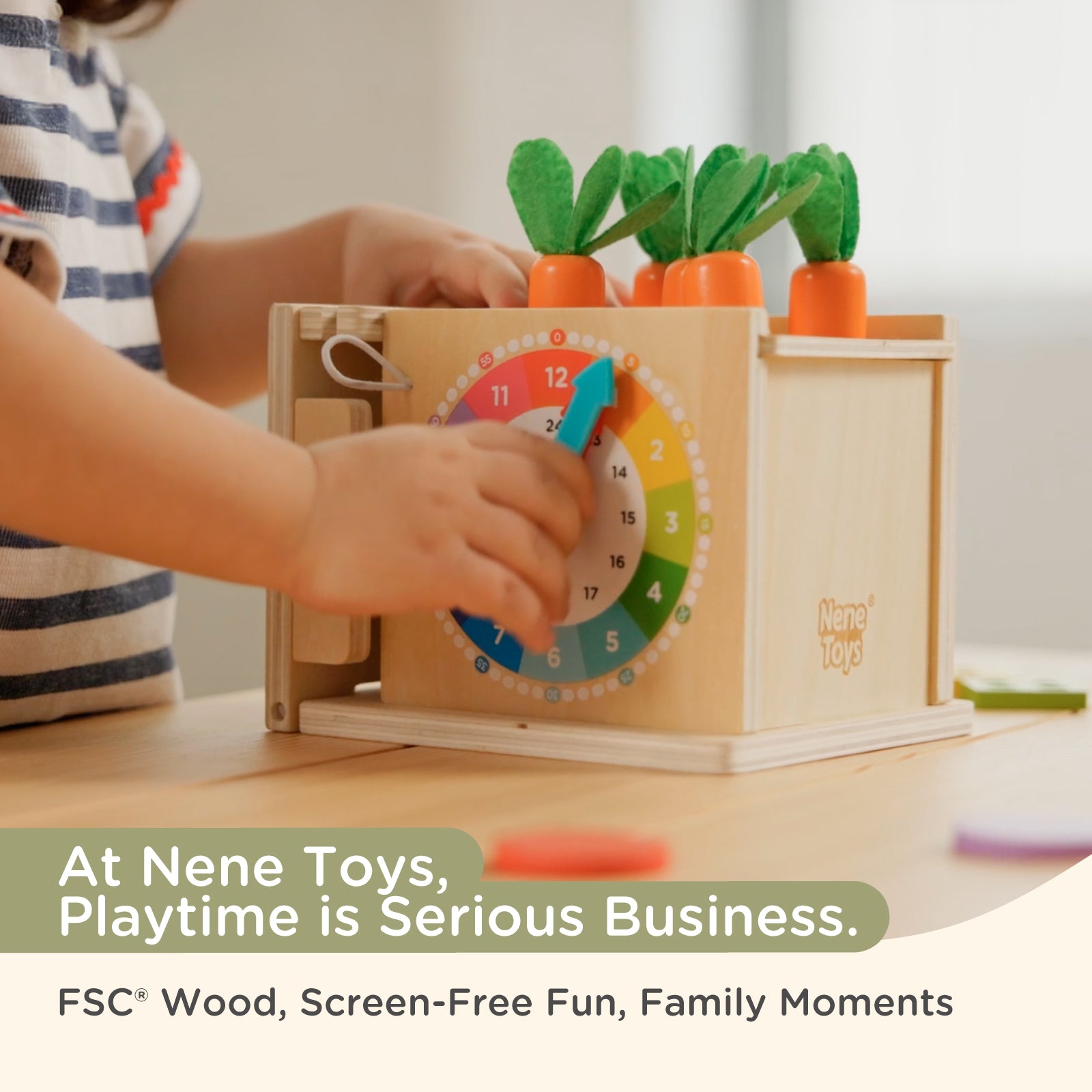 Nene Toys Building & Stacking 7 in 1 Montessori Play Cube cubo in legno
