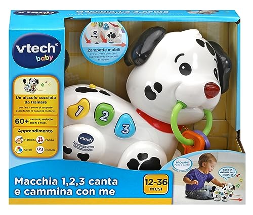VTech Giocattoli 1-3 anni Macchia Canta e Cammina con Me cagnolino interattivo
