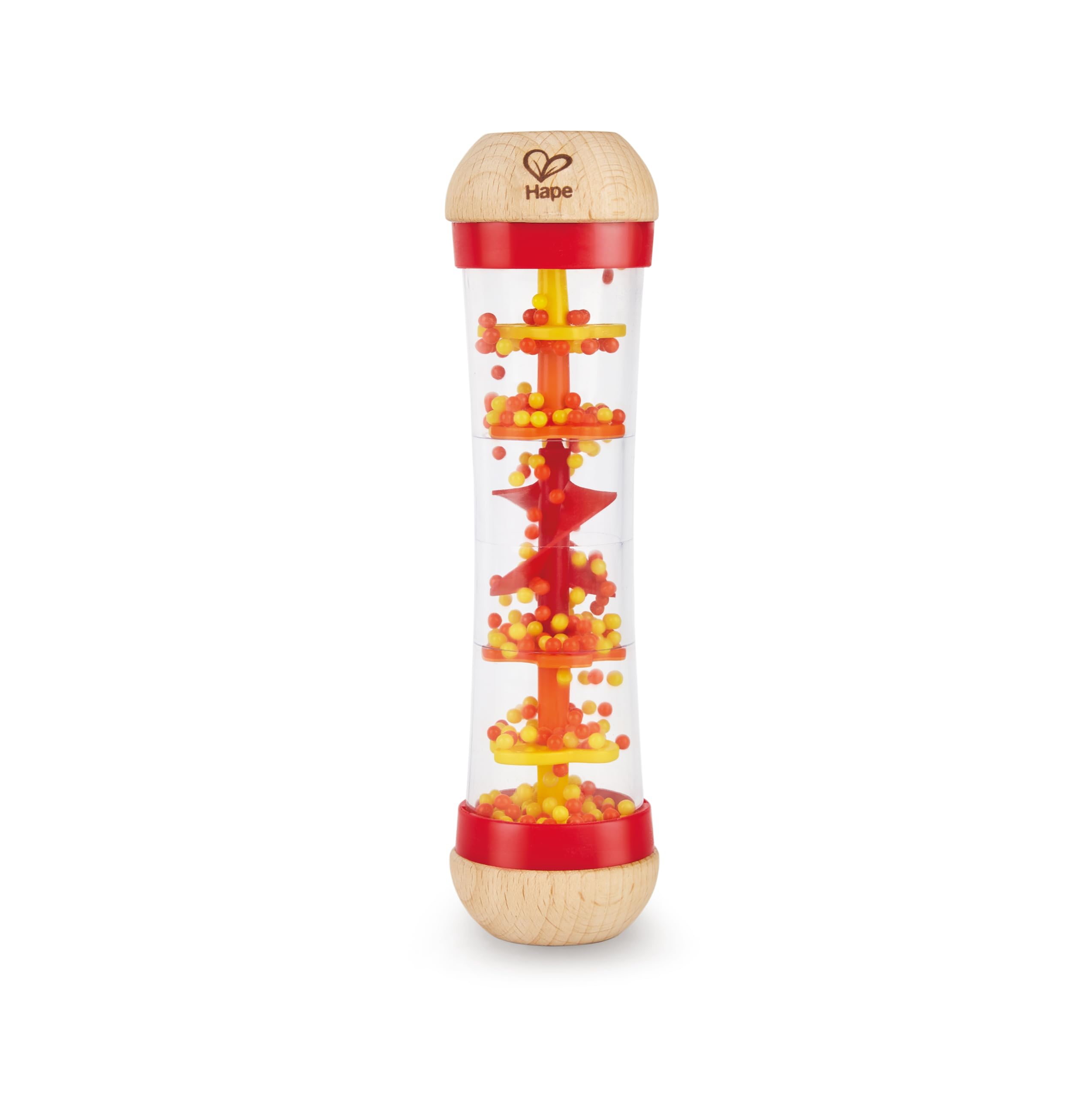 Hape Giochi musicali Cascata di Perline bastone della pioggia rosso