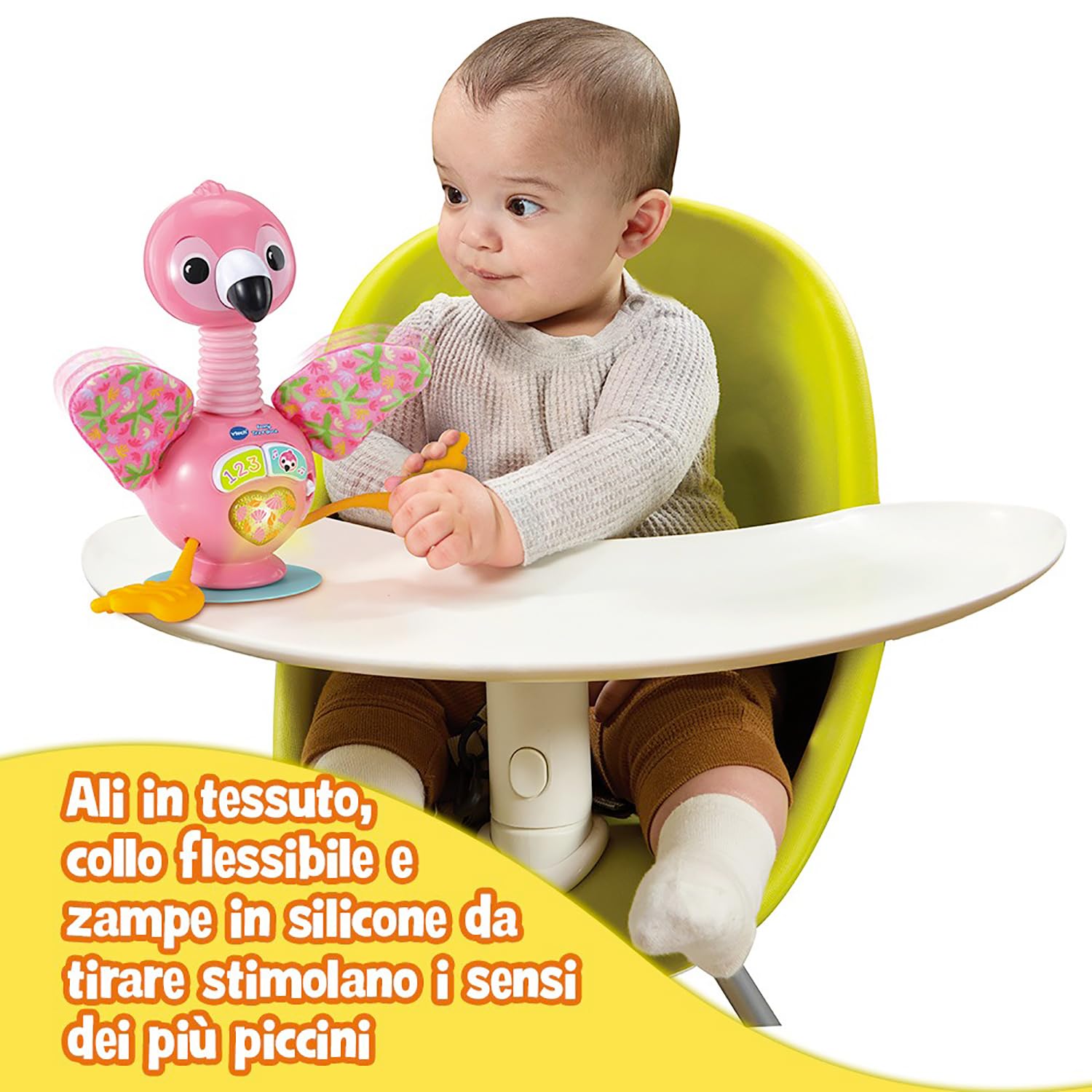 VTech Giocattoli 0-12 mesi Fenny Tira e Gioca fenicottero 3-24 mesi sensoriale