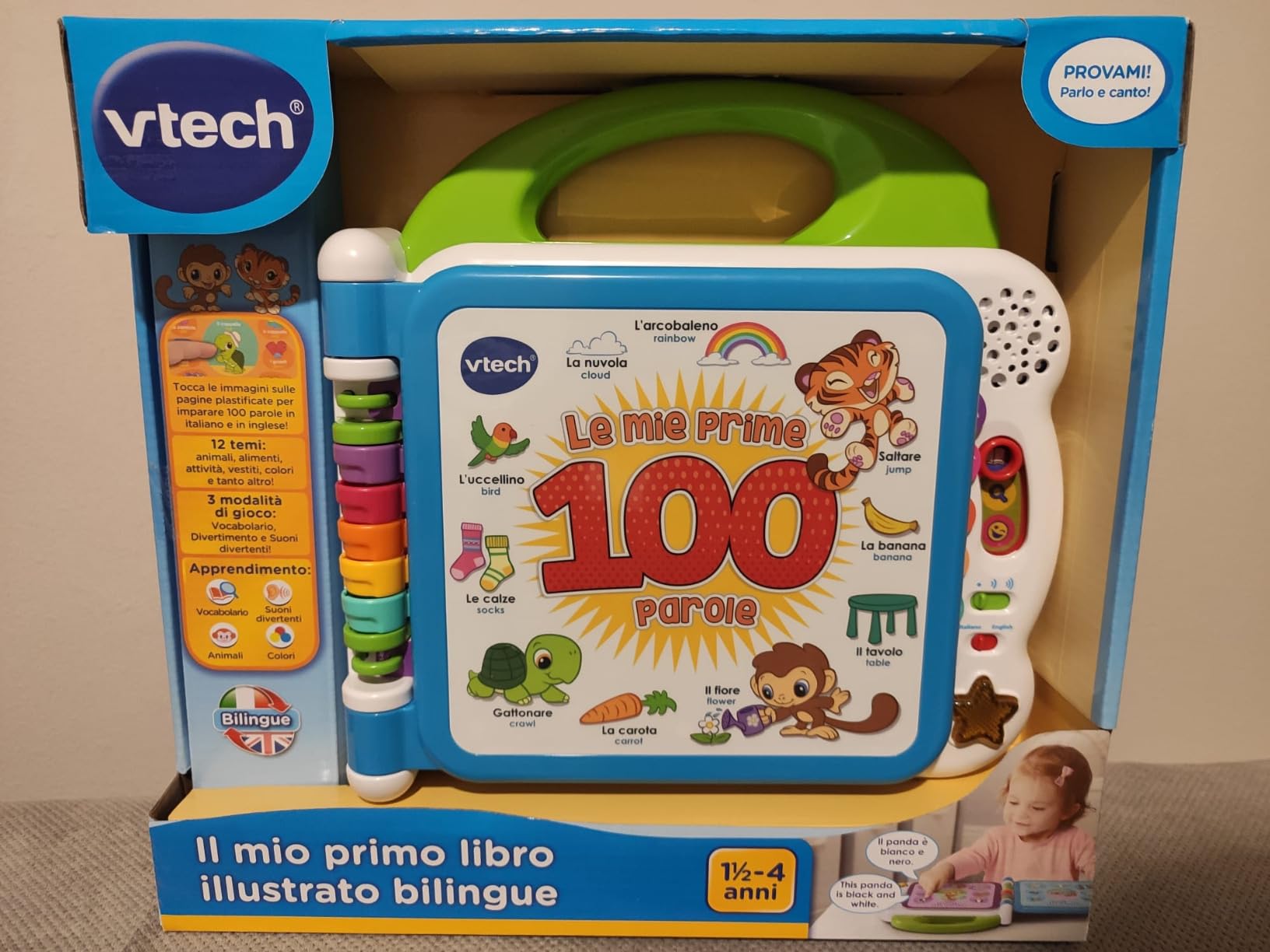 VTech Giocattoli 1-3 anni Il Mio Primo Libro Illustrato 100 Parole libro bilingue