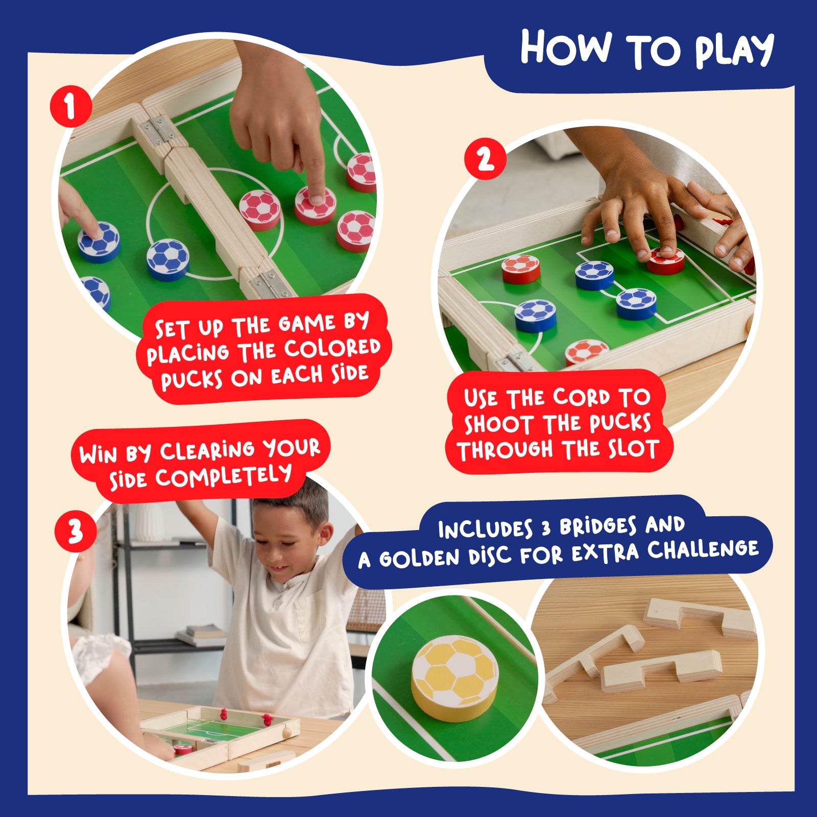 Nene Toys Family Games Sling Goal gioco di lancio in legno
