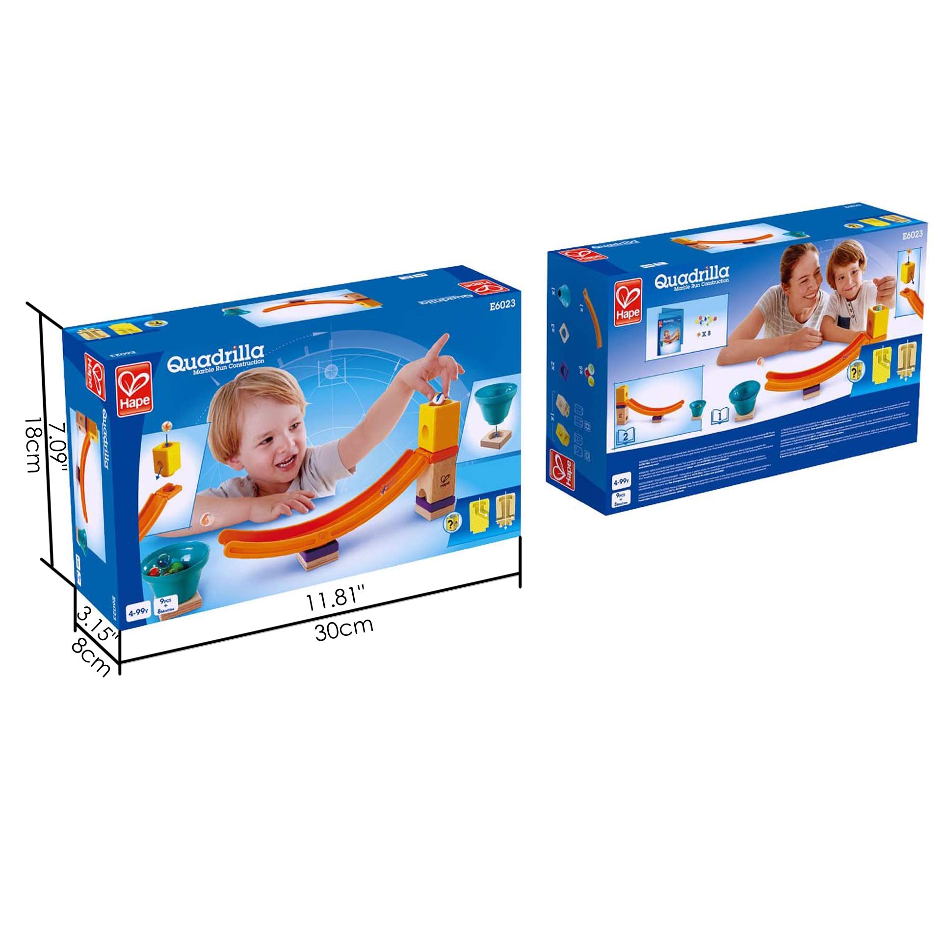 Hape Quadrilla Mega Trampolino espansione pista di biglie