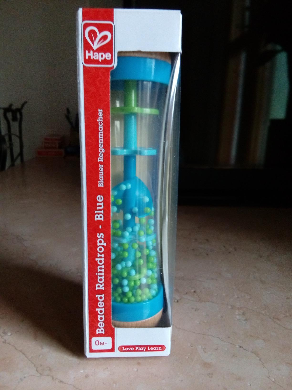 Hape Giochi musicali Cascata di Perline sonaglio bastone della pioggia blu