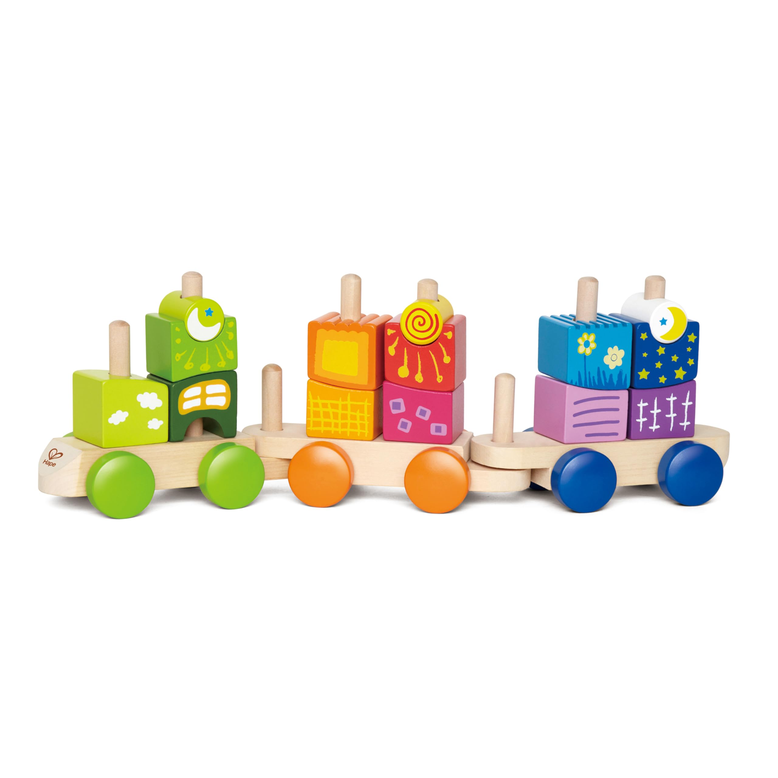 Hape Treno E0417 treno a blocchetti di legno colorati