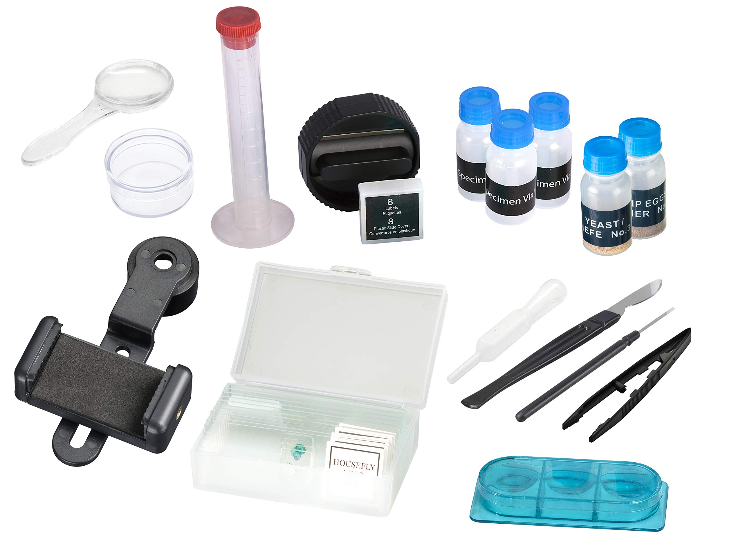 National Geographic Microscopio 40x-800x microscopio con supporto smartphone e accessori