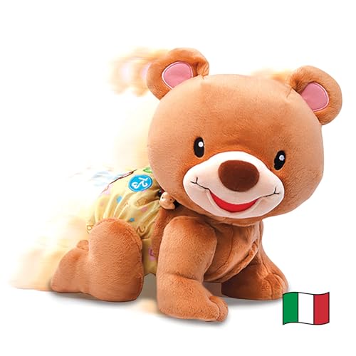 VTech Giocattoli 1-3 anni Orsetto Teddy Canta e Gattona peluche interattivo 9-36 mesi