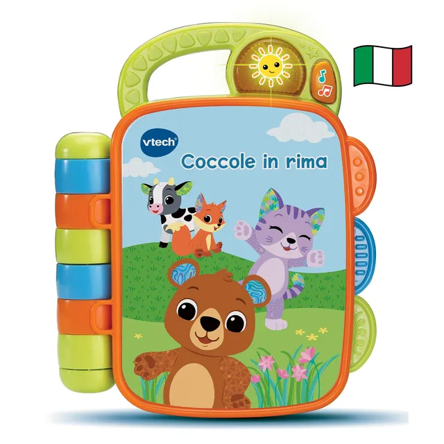 VTech Giocattoli 0-12 mesi Coccole in Rima libro sensoriale con filastrocche