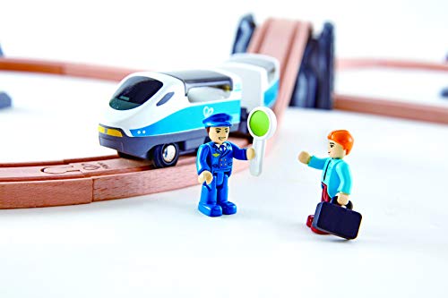 Hape Treno Set treno passeggeri con pista a 8 in legno