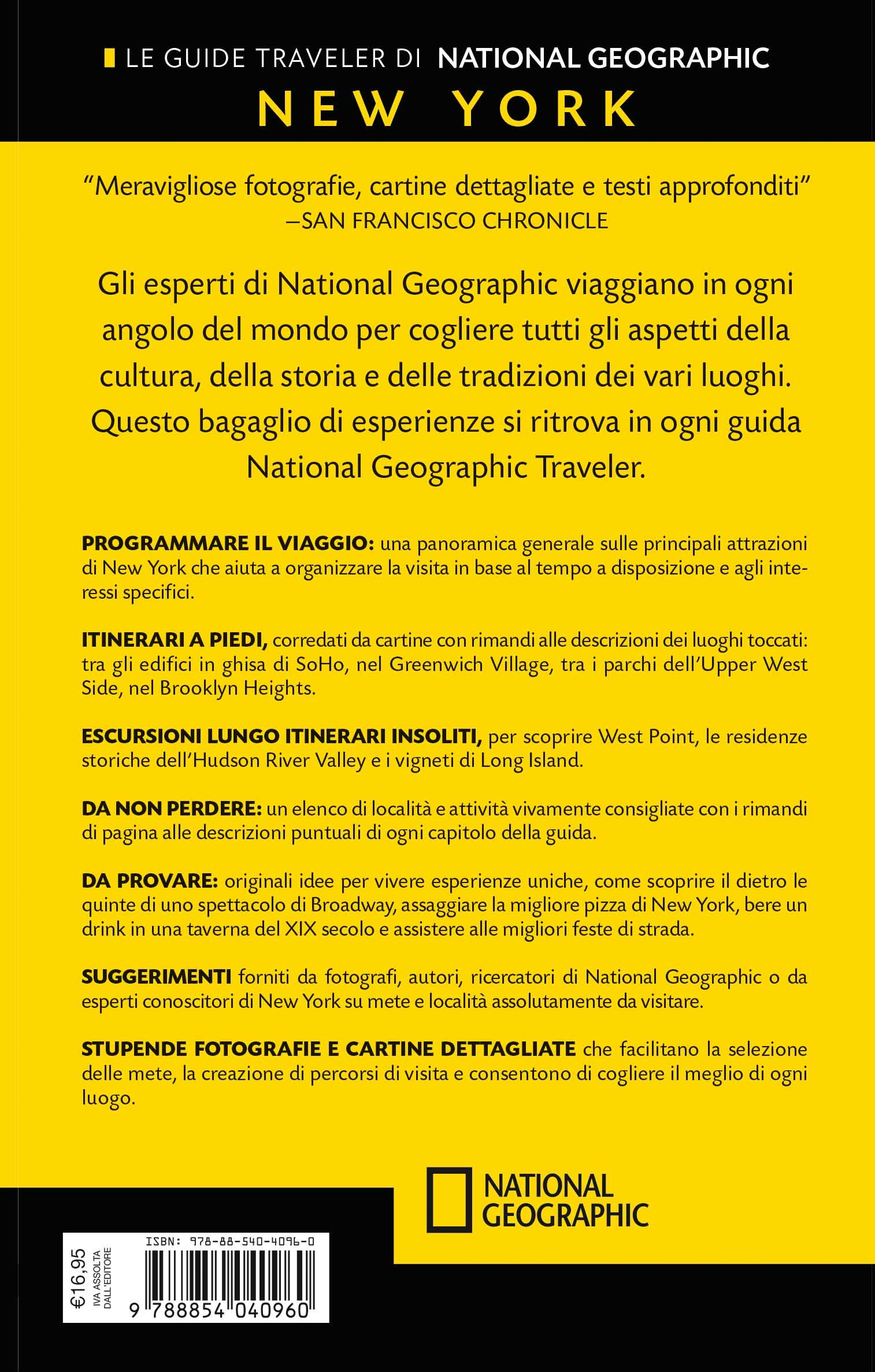 National Geographic Le Guide Traveler New York guida turistica con mappa
