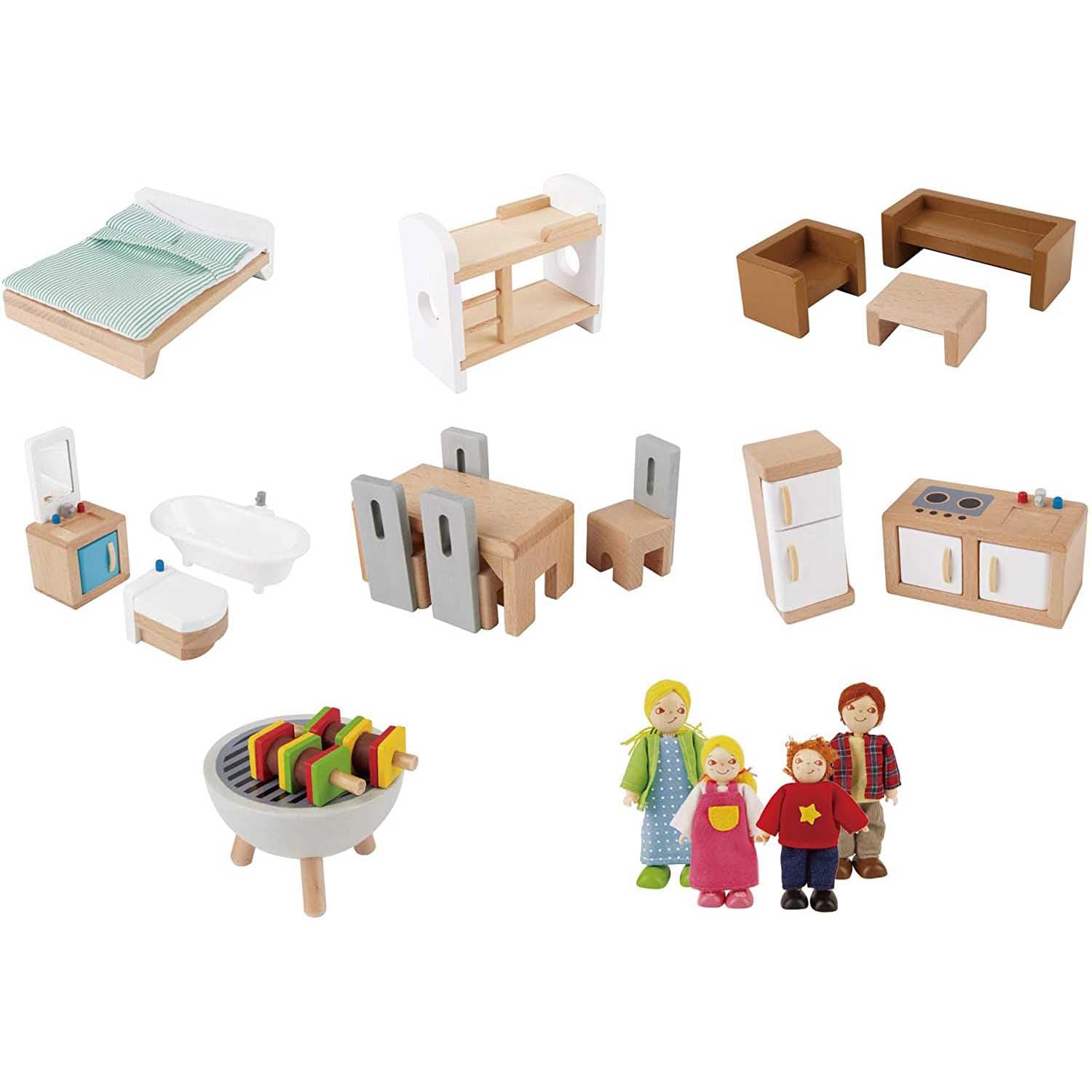 Hape Case delle bambole e accessori Villa delle bambole in legno