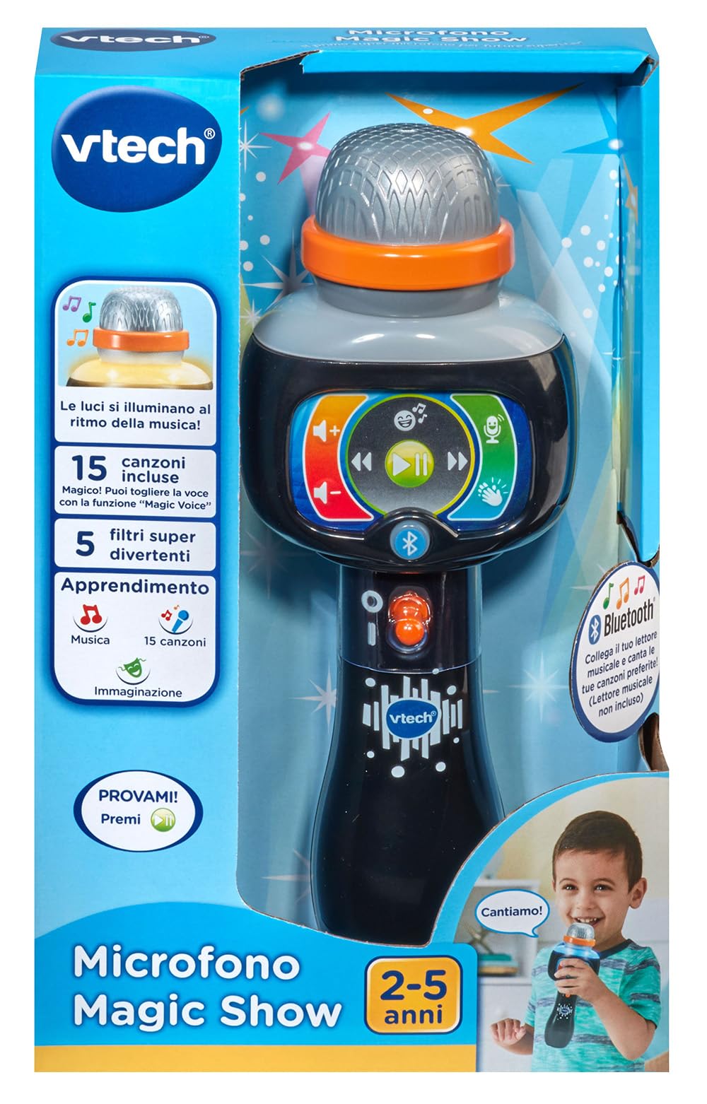 VTech Giocattoli 3-6 anni Microfono Magic Show microfono karaoke Bluetooth
