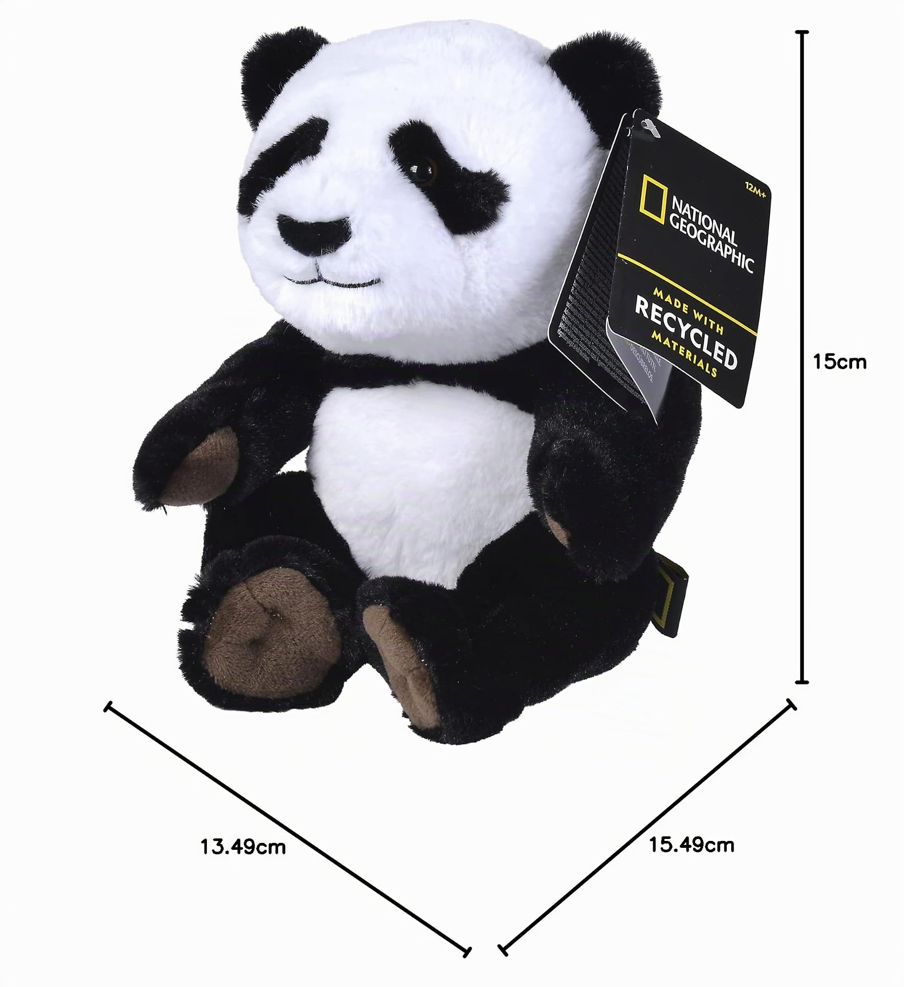National Geographic Peluche e figurine Panda peluche 25 cm in materiale riciclato