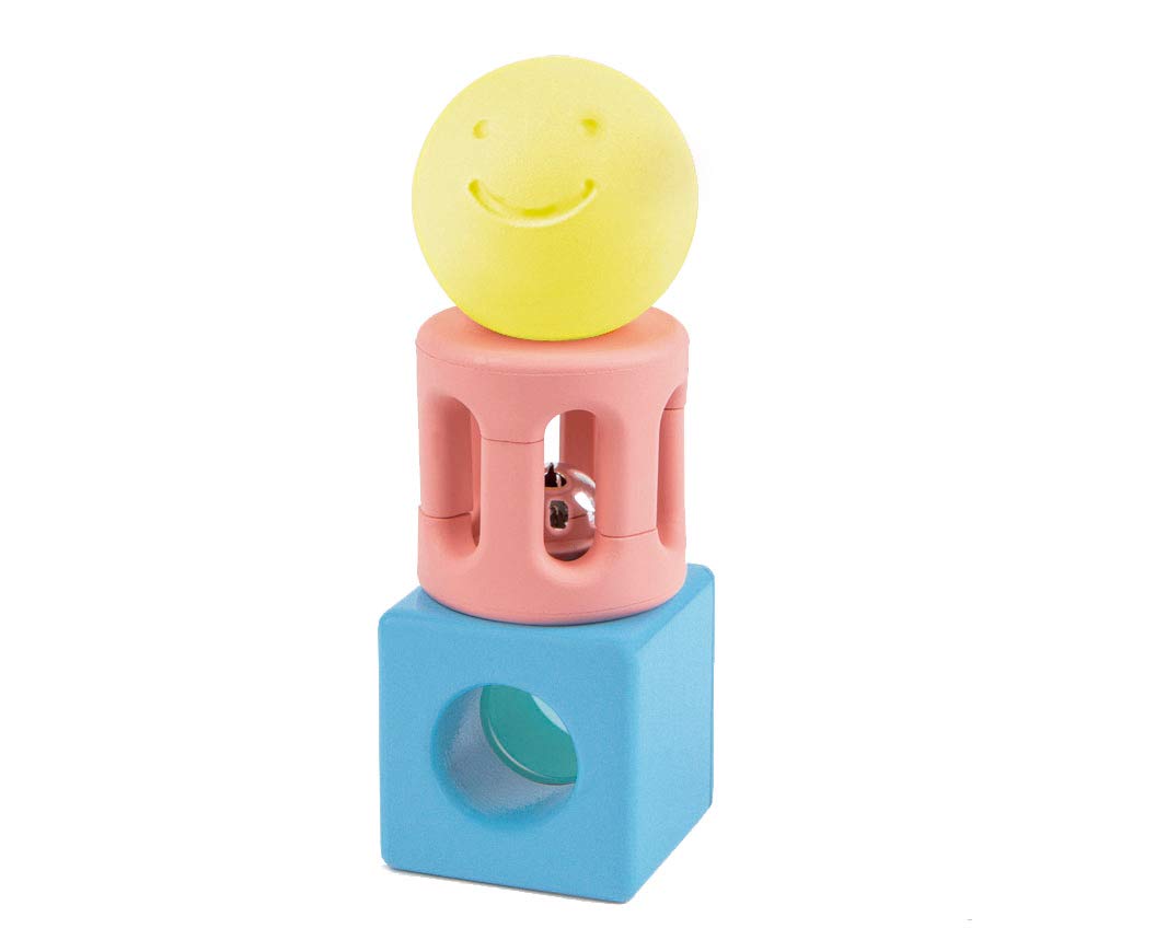 Hape Giocattoli per l'infanzia Set sonagli geometrici 3 sonagli in riso giapponese