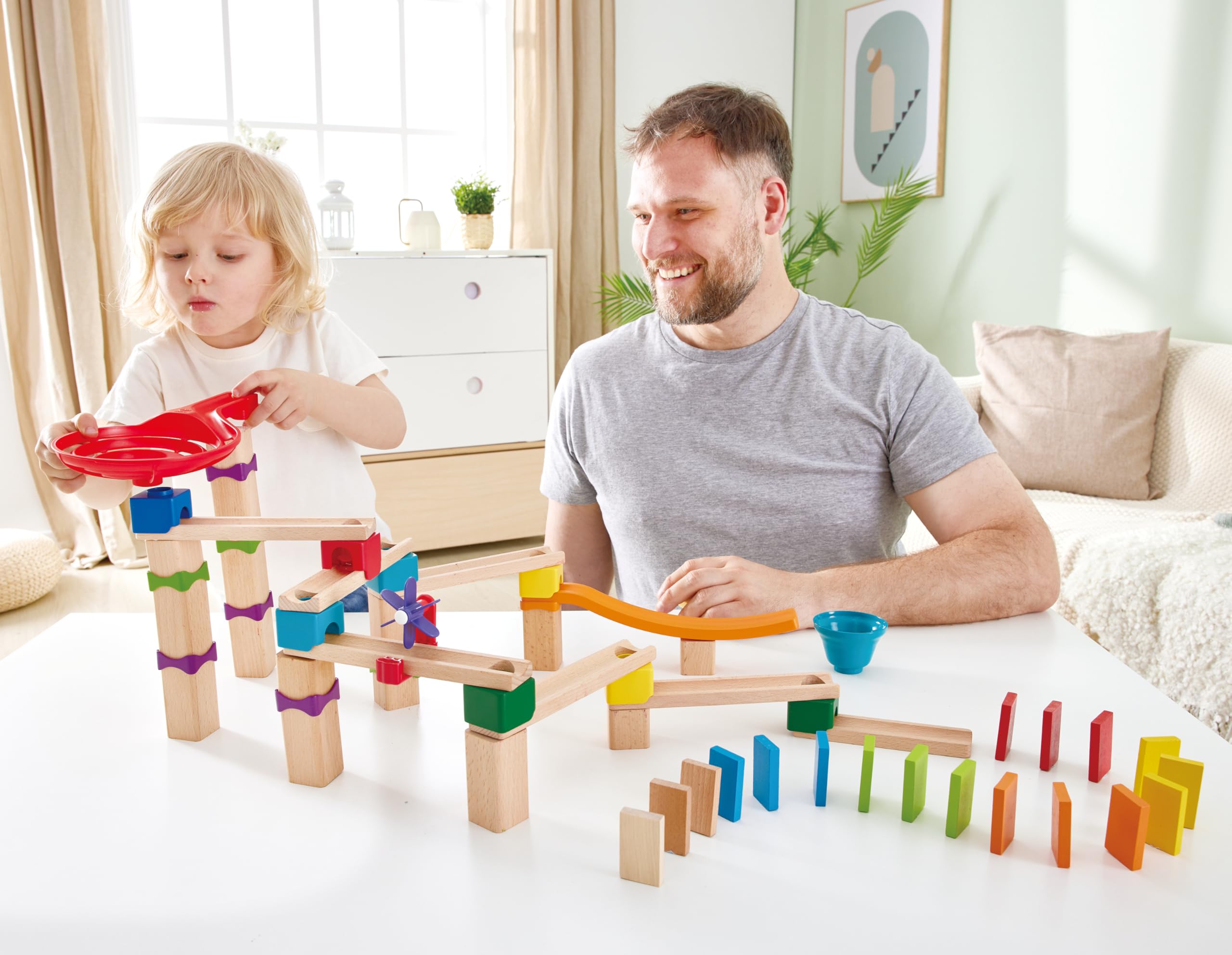 Hape Quadrilla Base pista per biglie 50 pezzi in legno