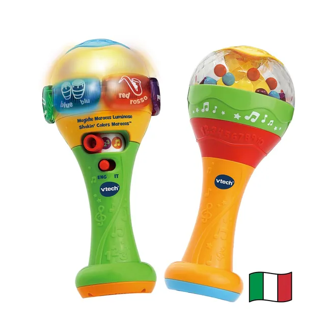 VTech Le Magiche Maracas Luminose sonaglio bilingue italiano inglese