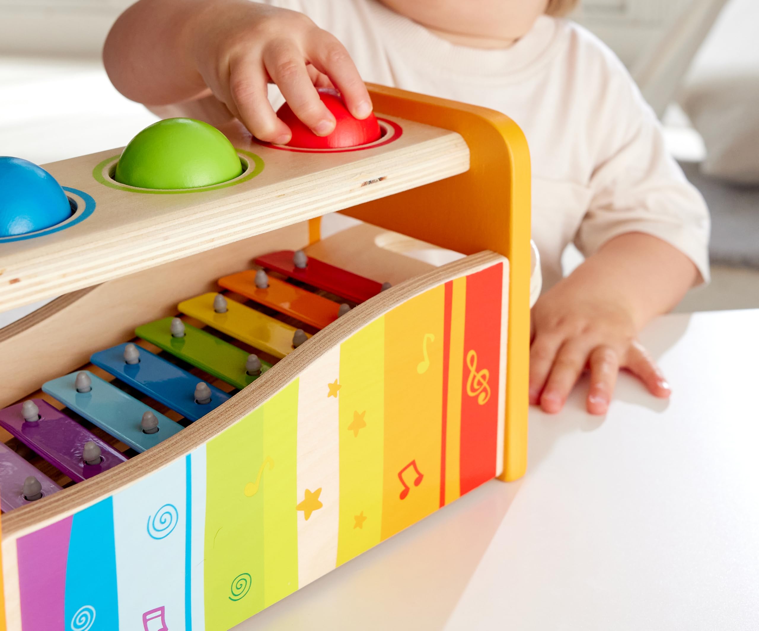 Hape Giochi musicali Banco delle Palline con Xilofono giocattolo in legno