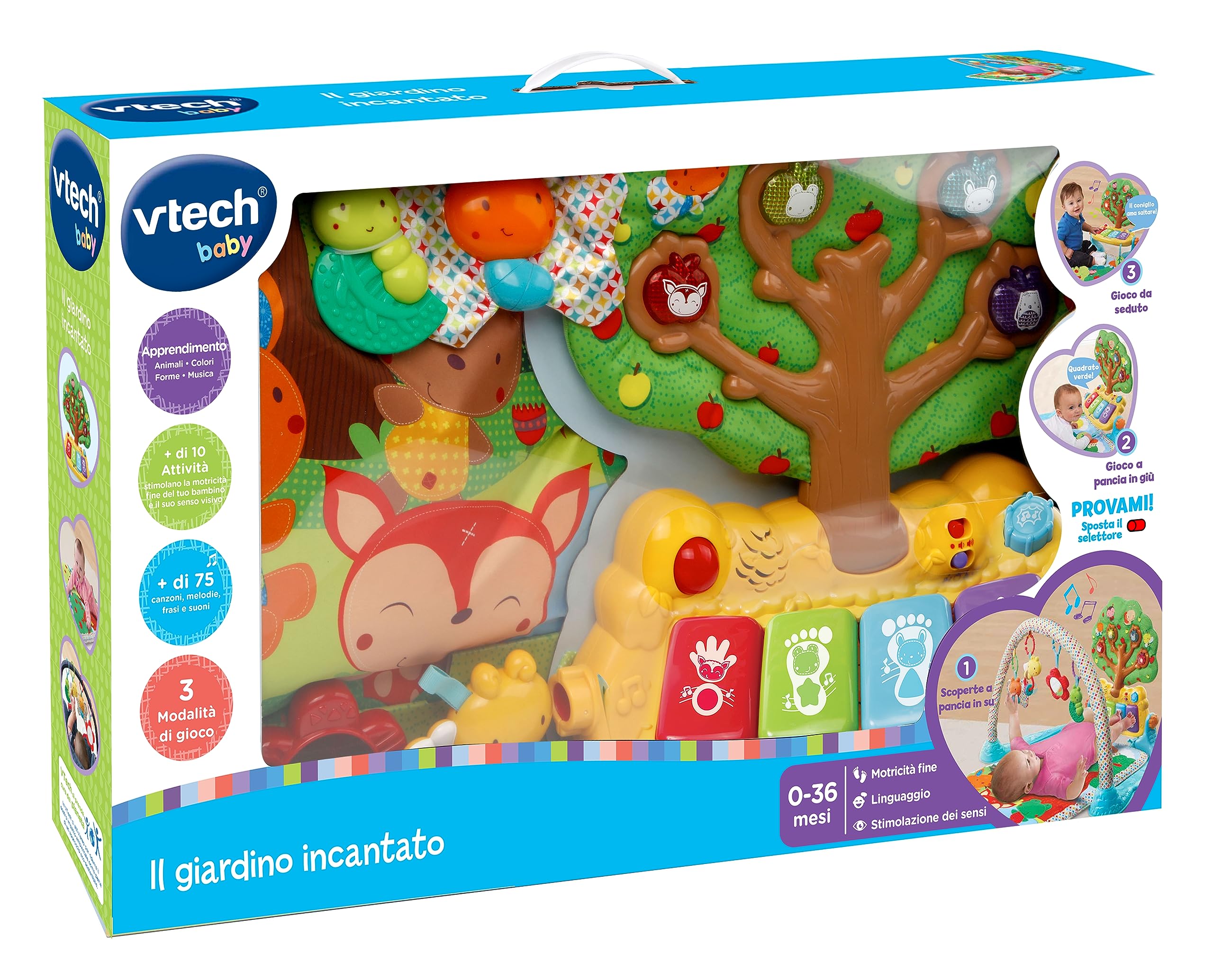 VTech Il Giardino Incantato palestrina con pianoforte pieghevole lavabile
