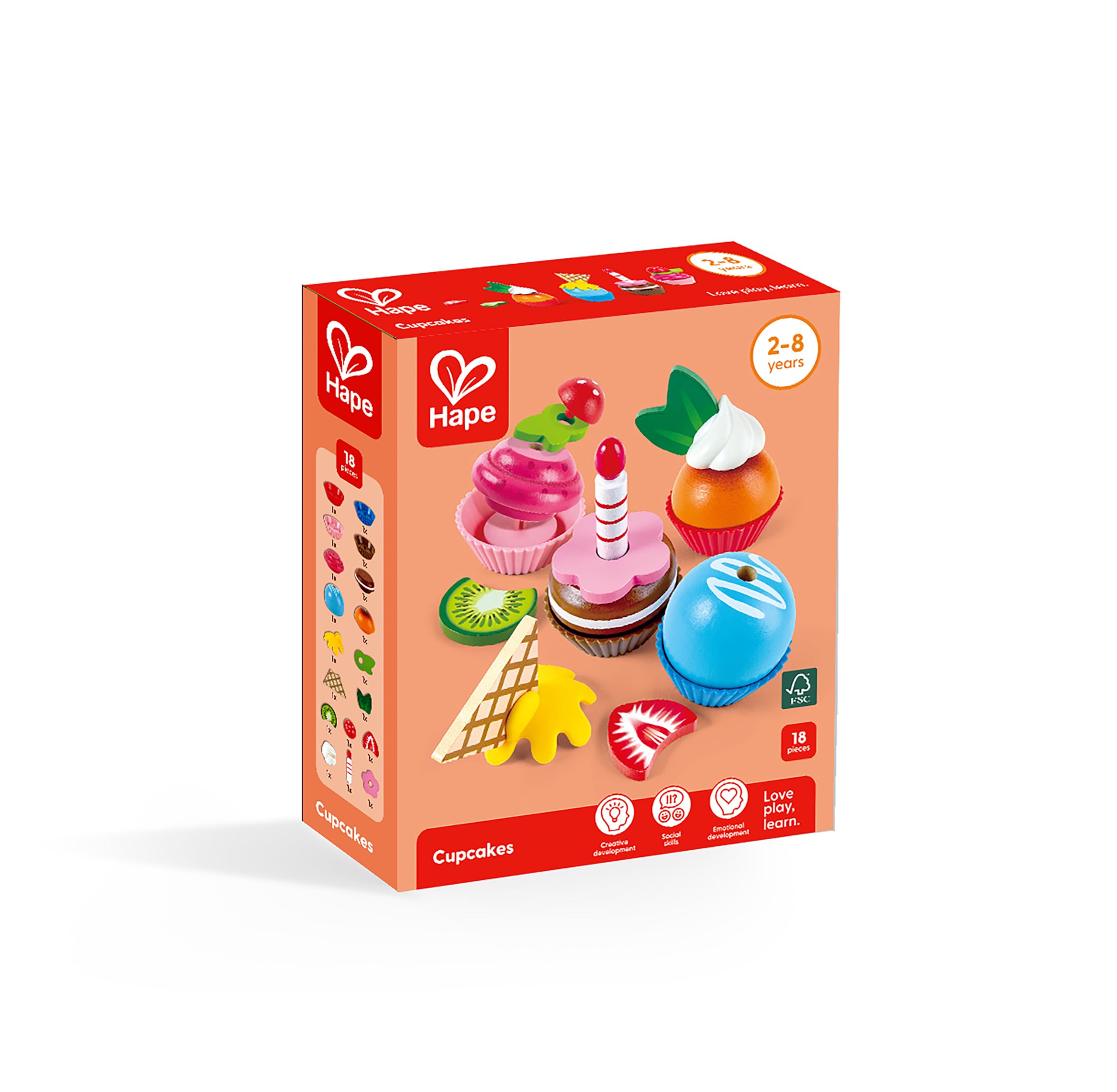 Hape Cucina e accessori Cupcake set da gioco 4 pezzi