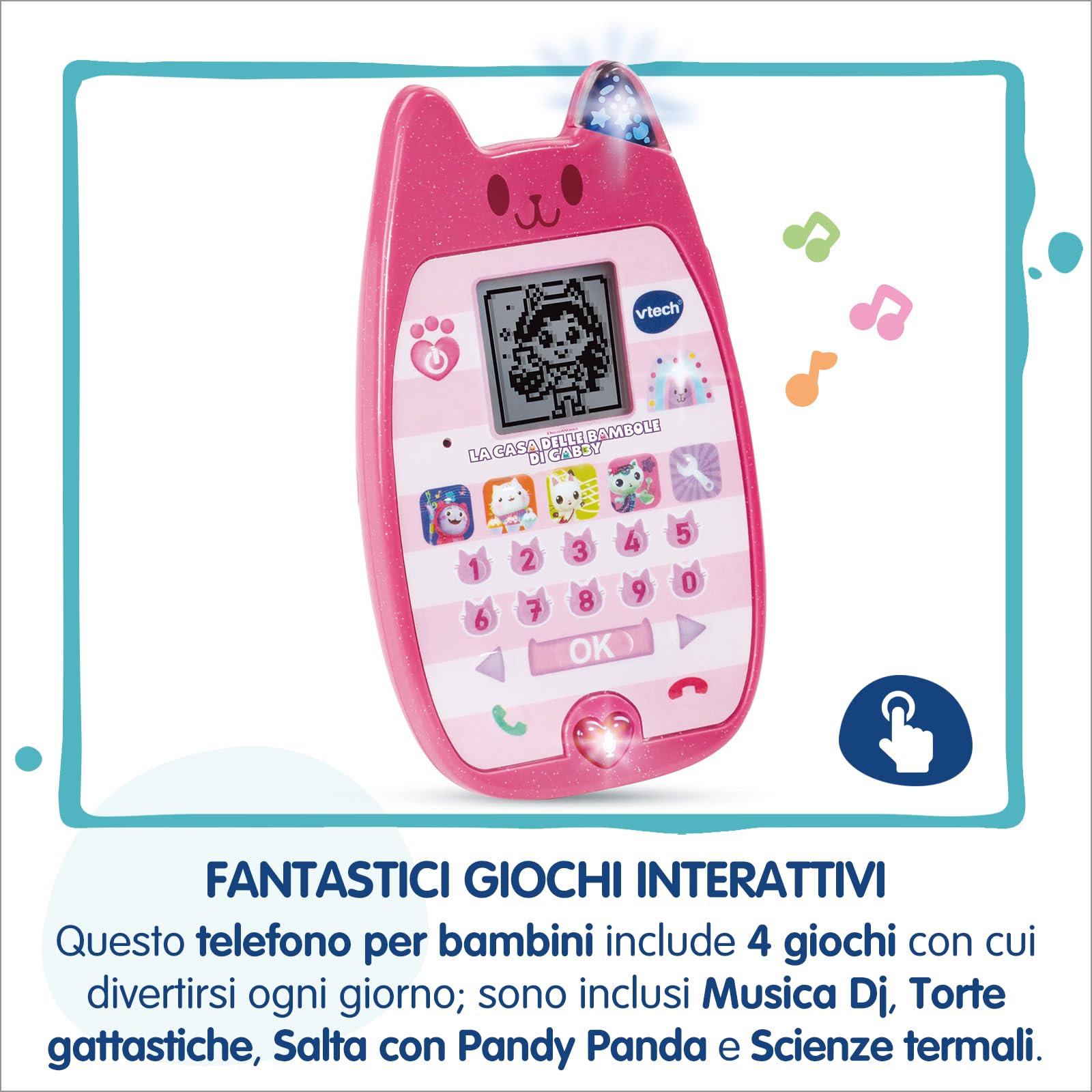 VTech Giocattoli 3-6 anni Il mio meraviglioso telefono di Gabby giocattolo rosa