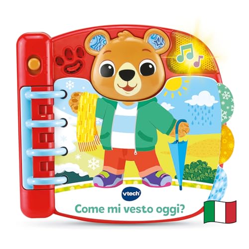 VTech Come Mi Vesto Oggi libro interattivo sensoriale 12-36 mesi meteo