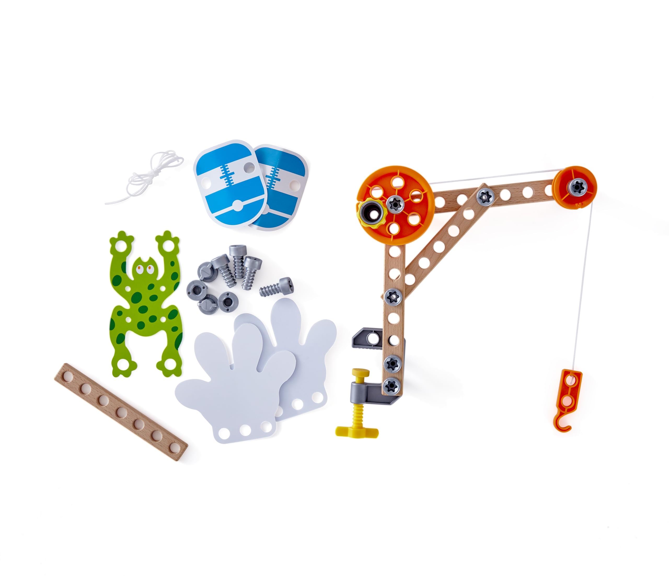 Hape Junior Inventor Banco da lavoro medio laboratorio in legno 58 pezzi