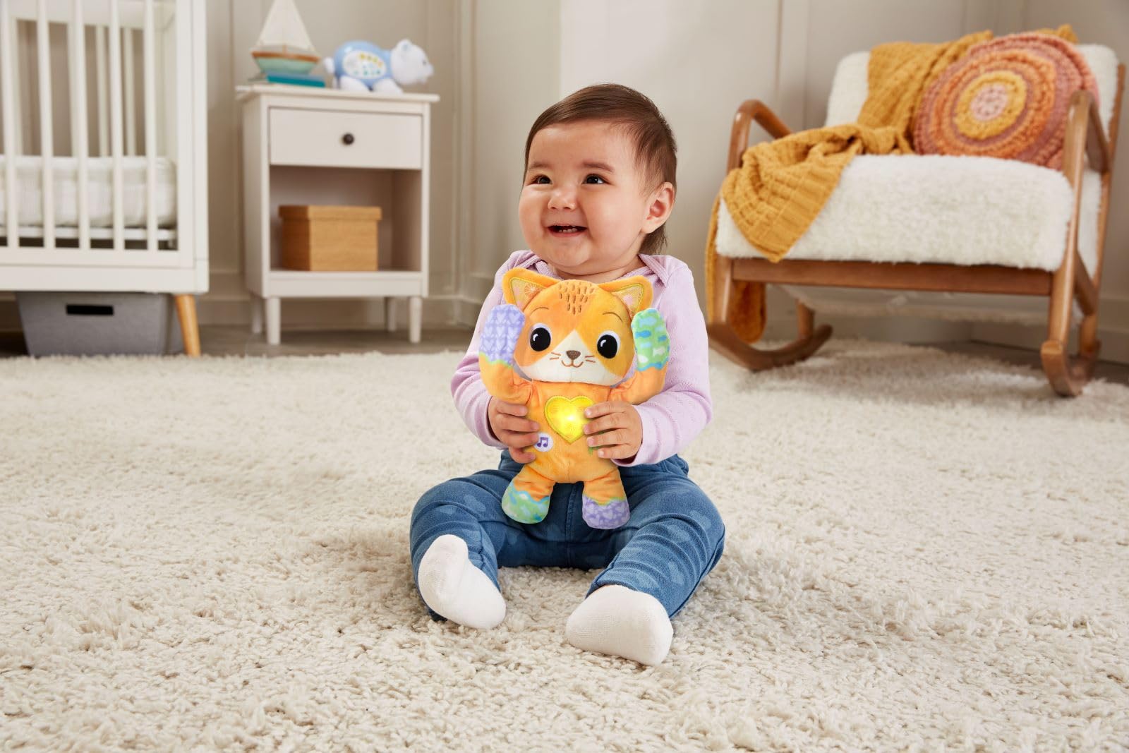 VTech Minù Gattino Cucù, peluche interattivo con suoni e musiche