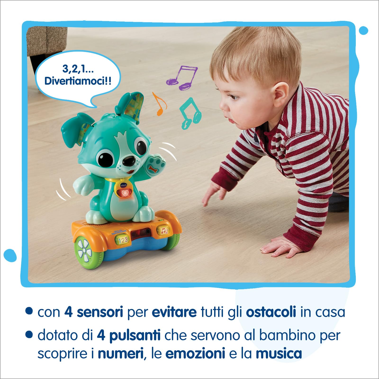 V-Tech Giocattoli 1-3 anni Lord Cucciolo in Hoverboard cagnolino interattivo 12-36 mesi