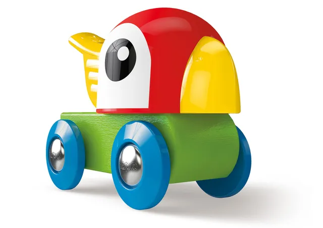Hape Treno Locomotiva-Fischietto Pappagallo locomotiva in legno