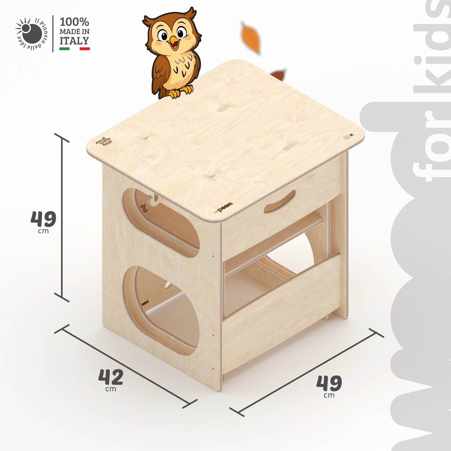Il Pianeta delle idee Wood for Kids Montessori Banco e poltrona della crescita Montessori