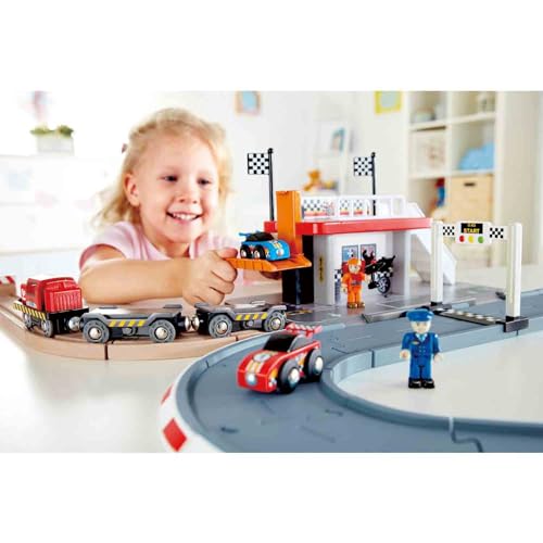 Hape Treno Race Track Station E3734 stazione di pista Green PE