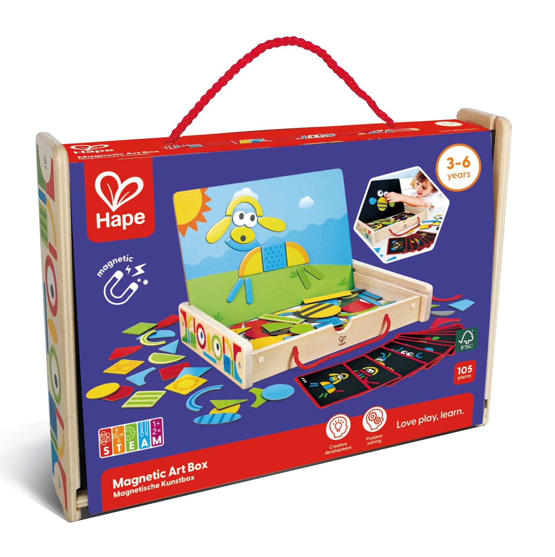Hape Montare e costruire Valigia Magnetica gioco magnetico