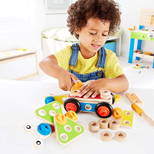Hape Montare e costruire E3080 Set di Costruzioni Base legno 42 pezzi